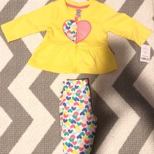 Carters 3 month legging sweatshirt outfit